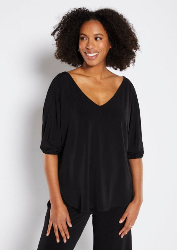 Great jersey tee top in Black