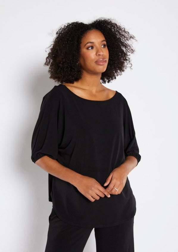 Great jersey tee top in Black