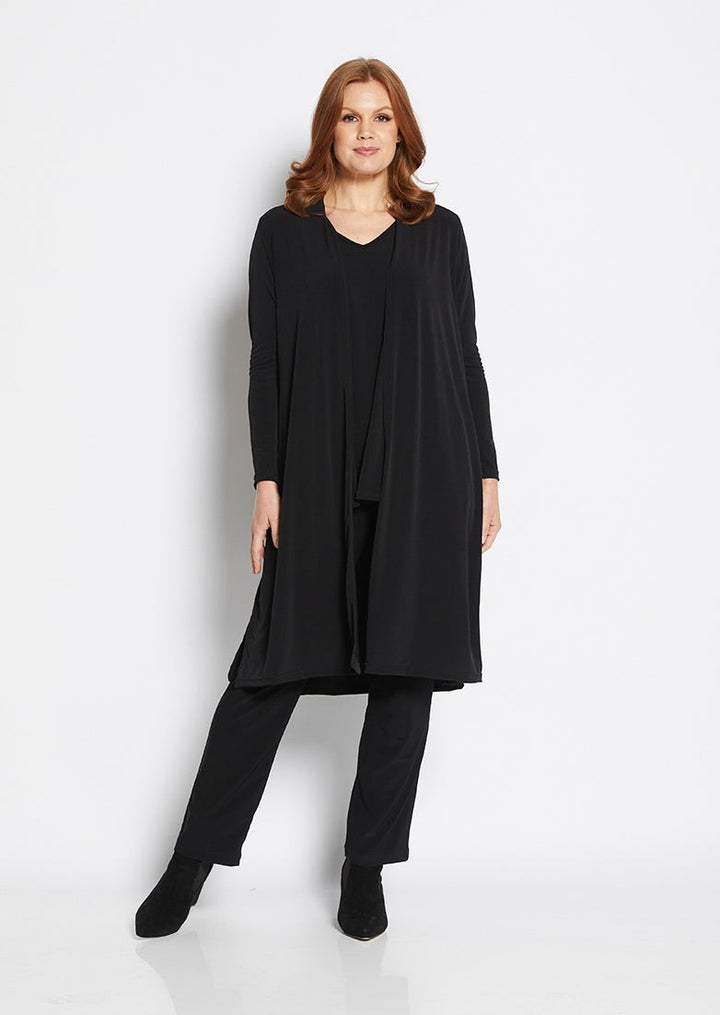 Matrix long line cardigan in Black