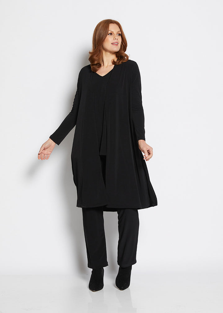 Matrix longline Cardigan in Black