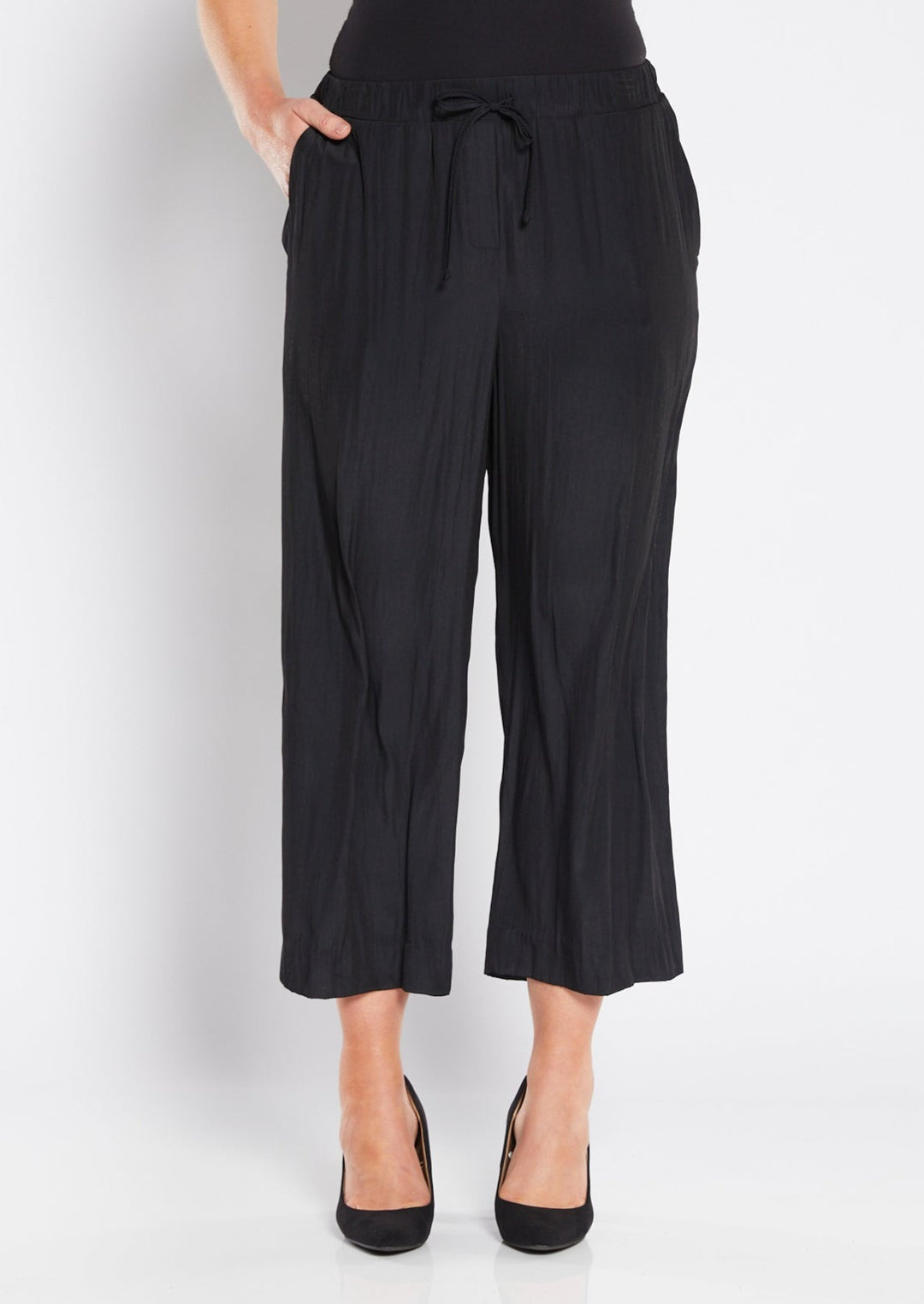 Philosophy Australia Barbe Lustre drawstring pant - black, made in Australia