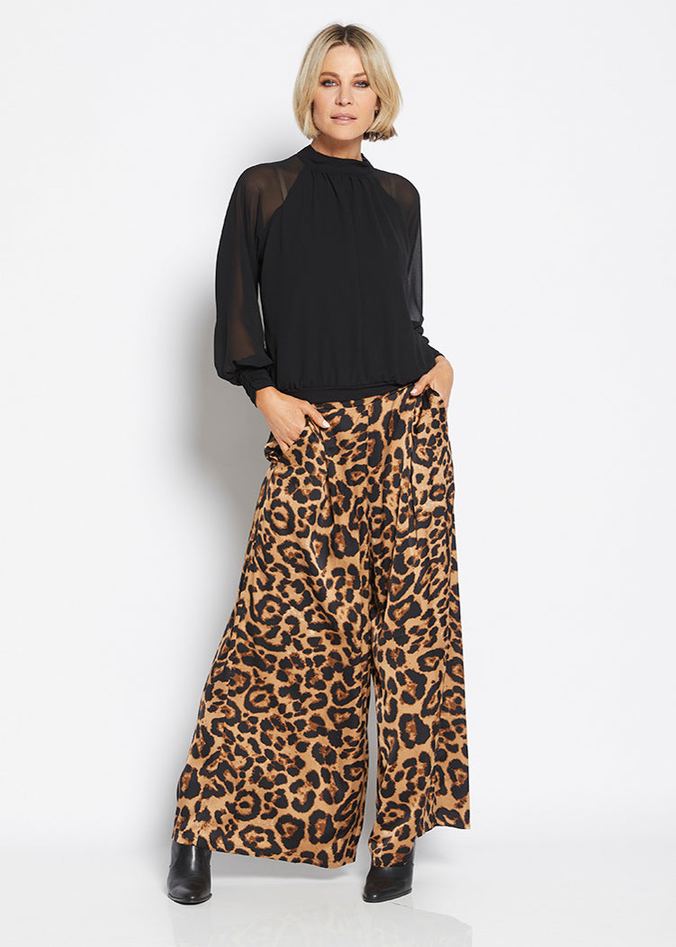 Philosophy Australia Francine wide leg pant in Zoo print made in Australia