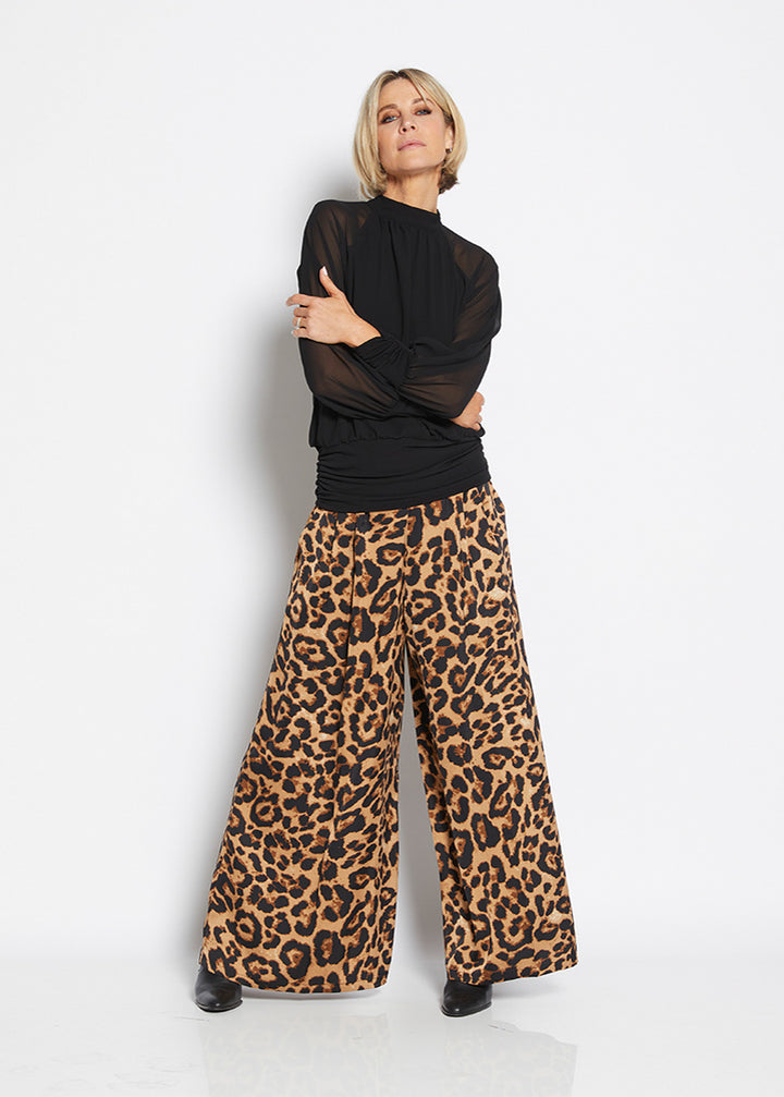 Philosophy Australia Francine wide leg pant in Zoo print made in Australia