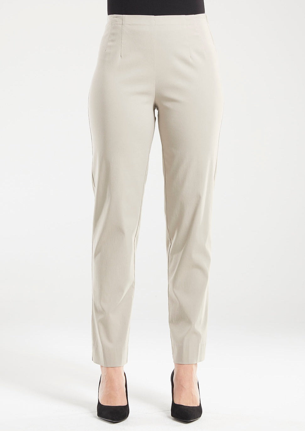 Gem Miracle Bengaline women's full-length straight-cut pants in raffia.